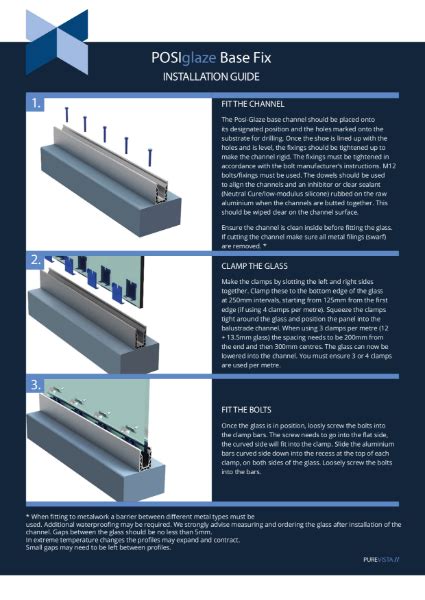 POSIGLAZE SIDE INSTALLATION GUIDE .